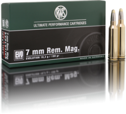 RWS EVO 7mm Remington Magnum , kulové náboje