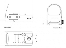 Kolimátor Kahles Helia RD  2.MOA Dot + Picatinny Mount