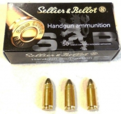 Náboje Sellier&Bellot 9mm Luger FMJ, 115 gr.